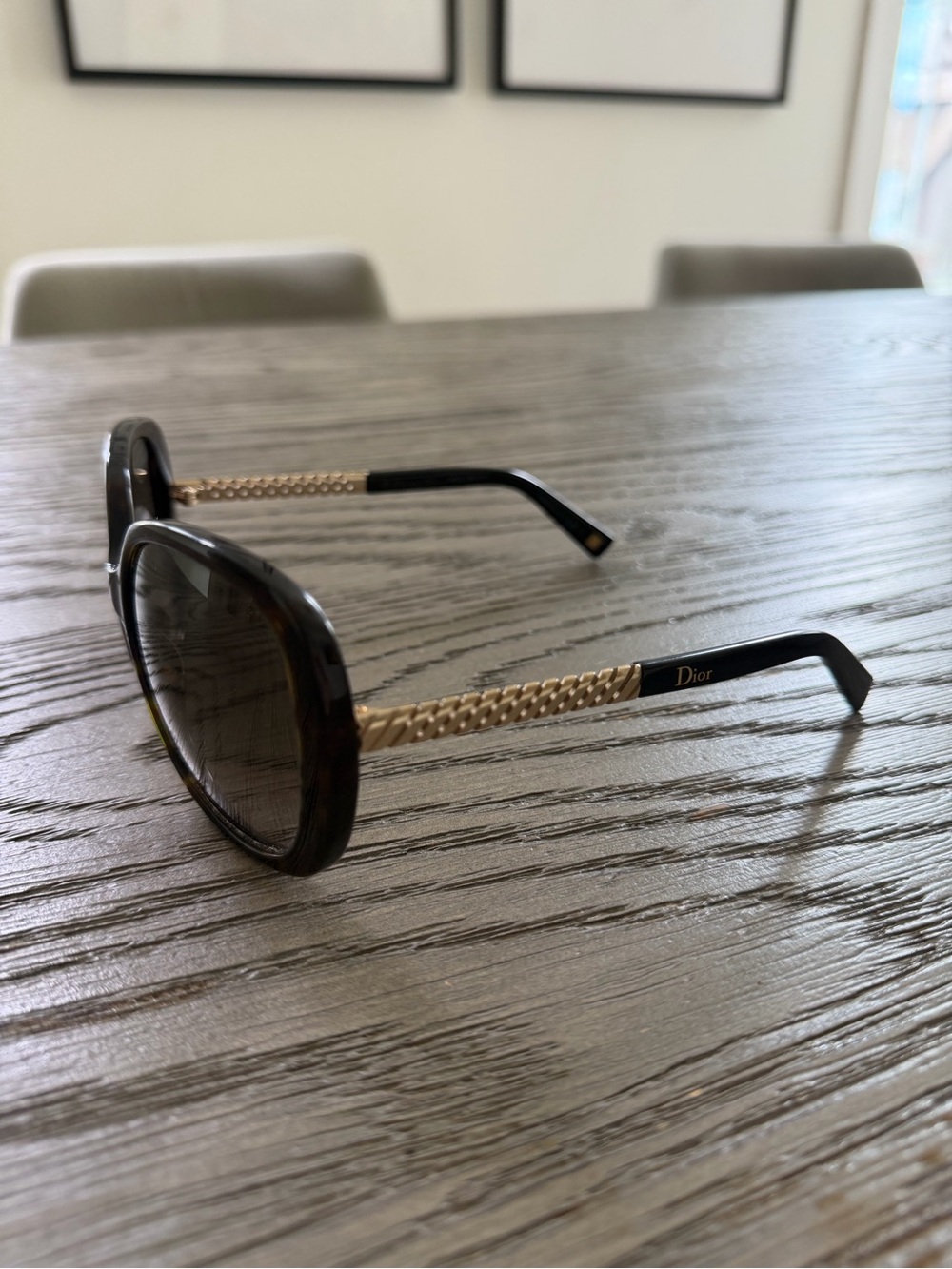 Dior Women's Brown Tortoiseshell Designer Sunglasses - Picture 3 of 5